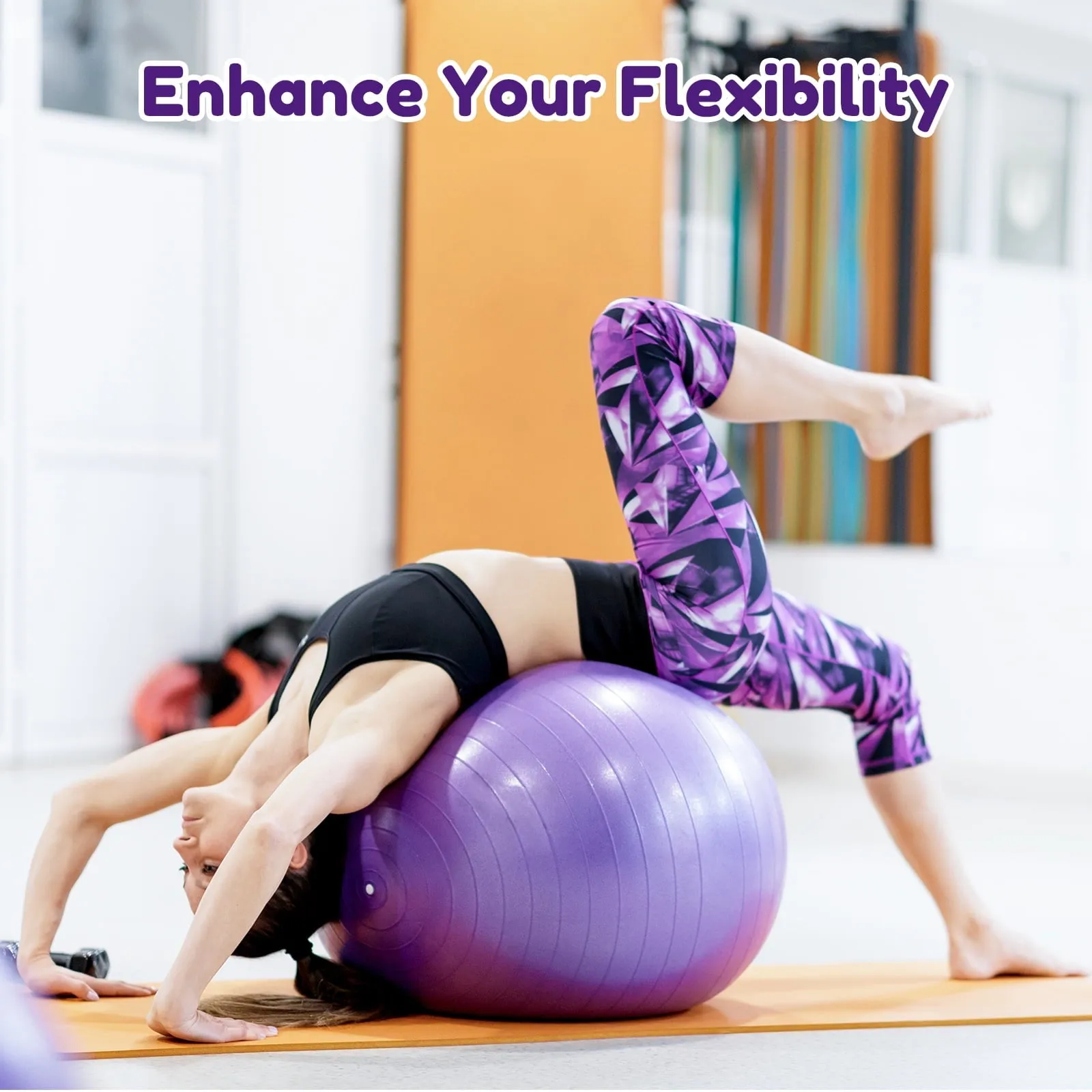 2 Pcs Yoga Ball Exercise,for Fitness Quick Pump Included