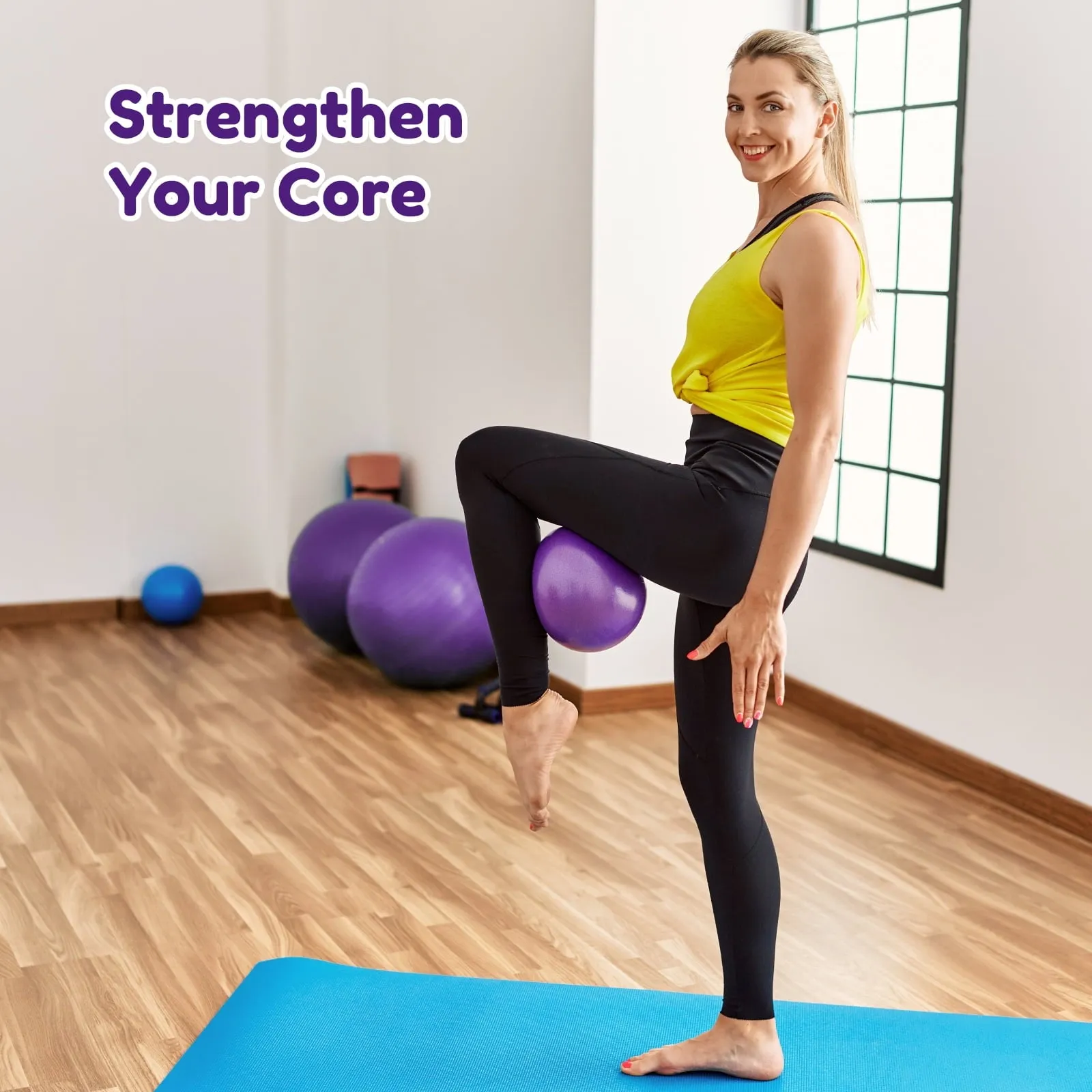 2 Pcs Yoga Ball Exercise,for Fitness Quick Pump Included