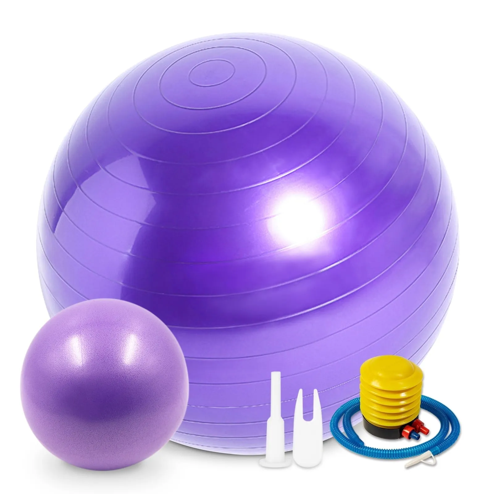2 Pcs Yoga Ball Exercise,for Fitness Quick Pump Included