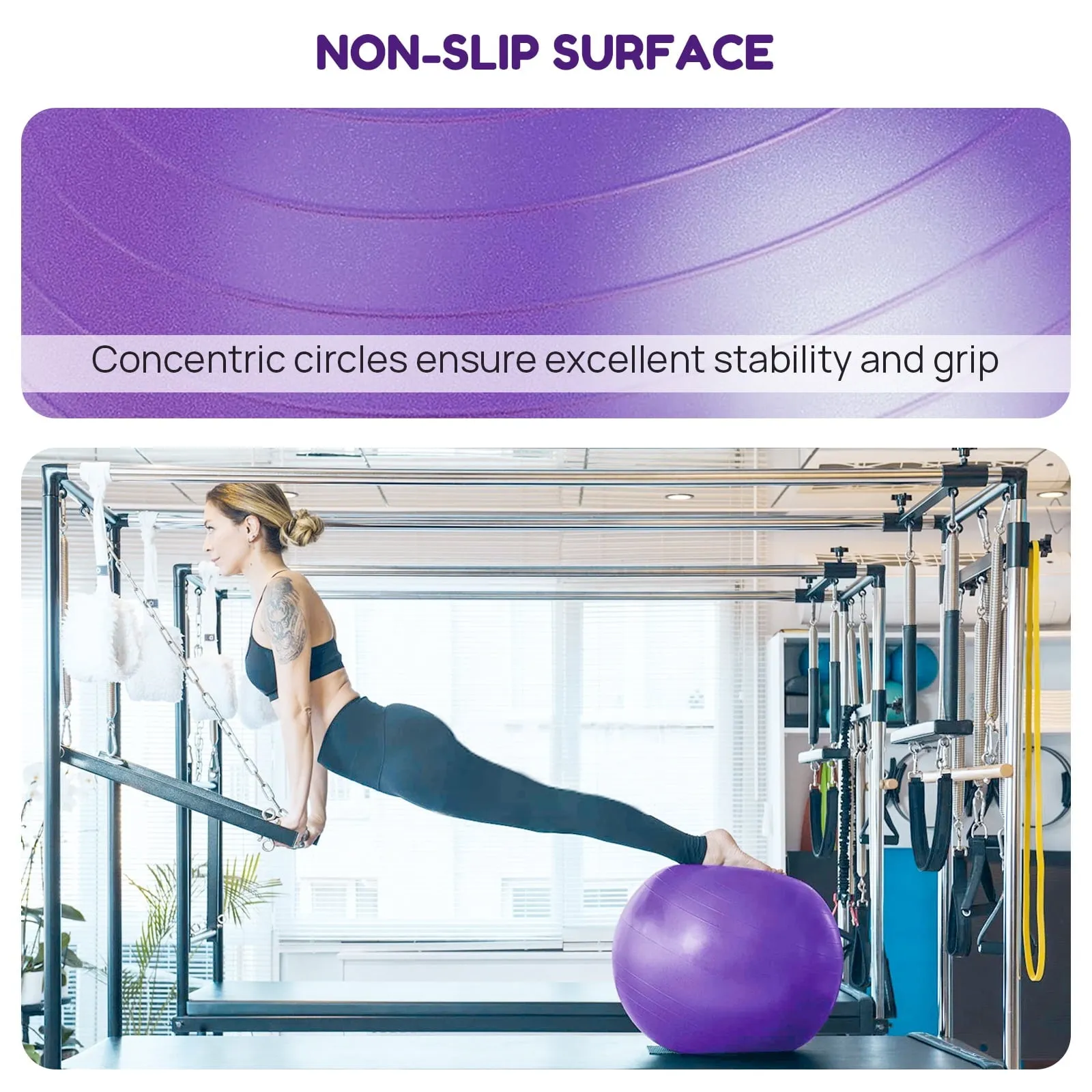 2 Pcs Yoga Ball Exercise,for Fitness Quick Pump Included