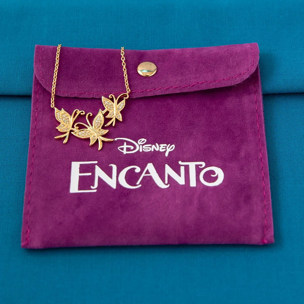 Disney X RockLove ENCANTO Mirabel Golden Butterfly Necklace