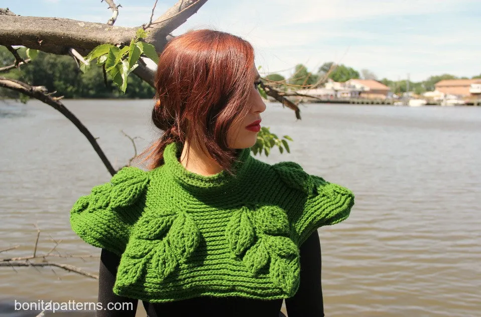 Embossed Branches Cowl Crochet Pattern - PF