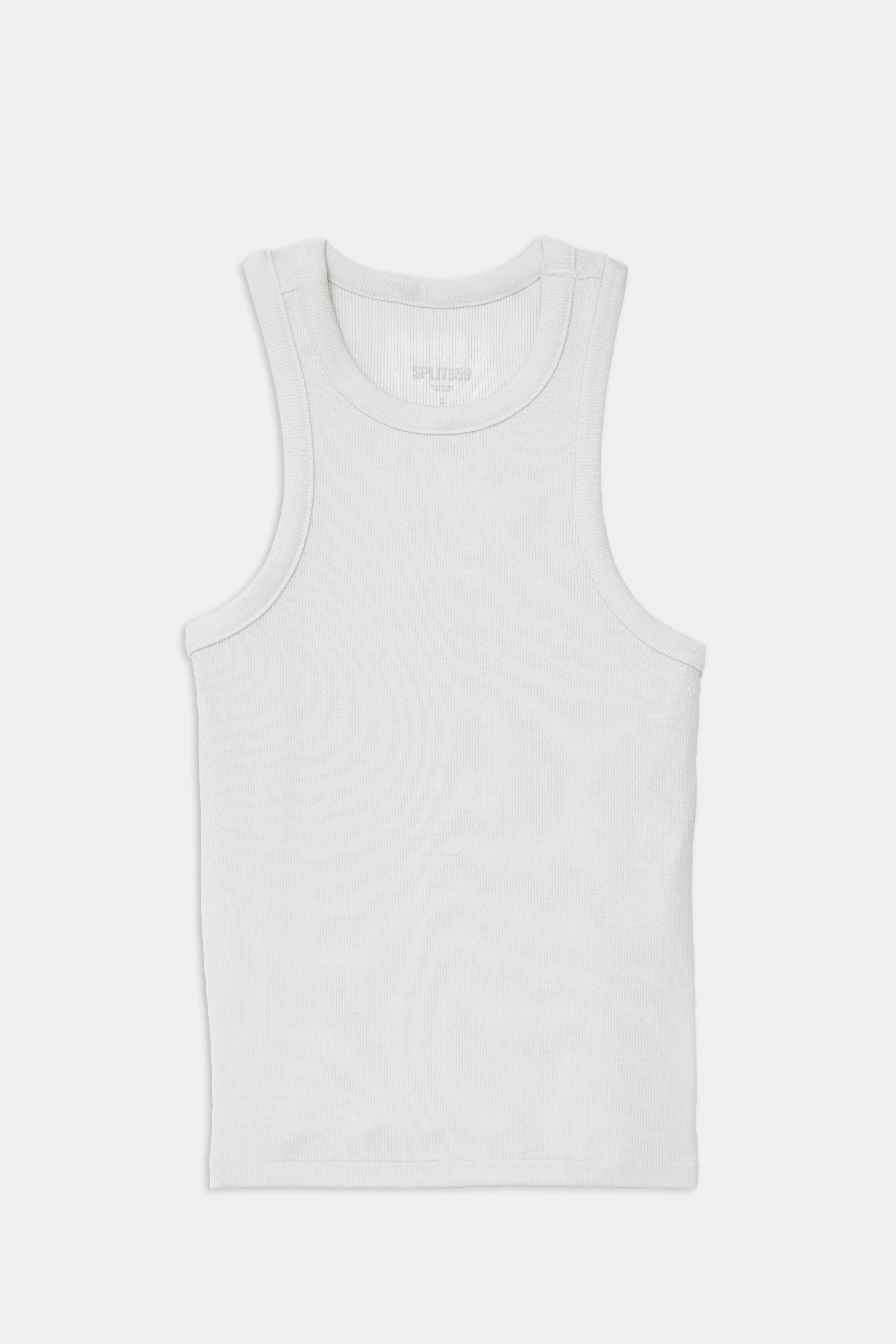 Kiki Rib Tank Full Length - White