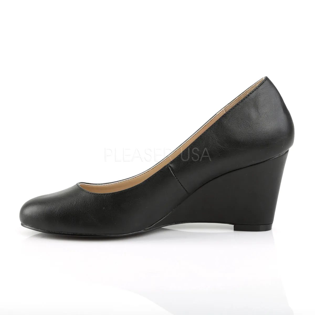 KIMBERLY-08  Black Faux Leather