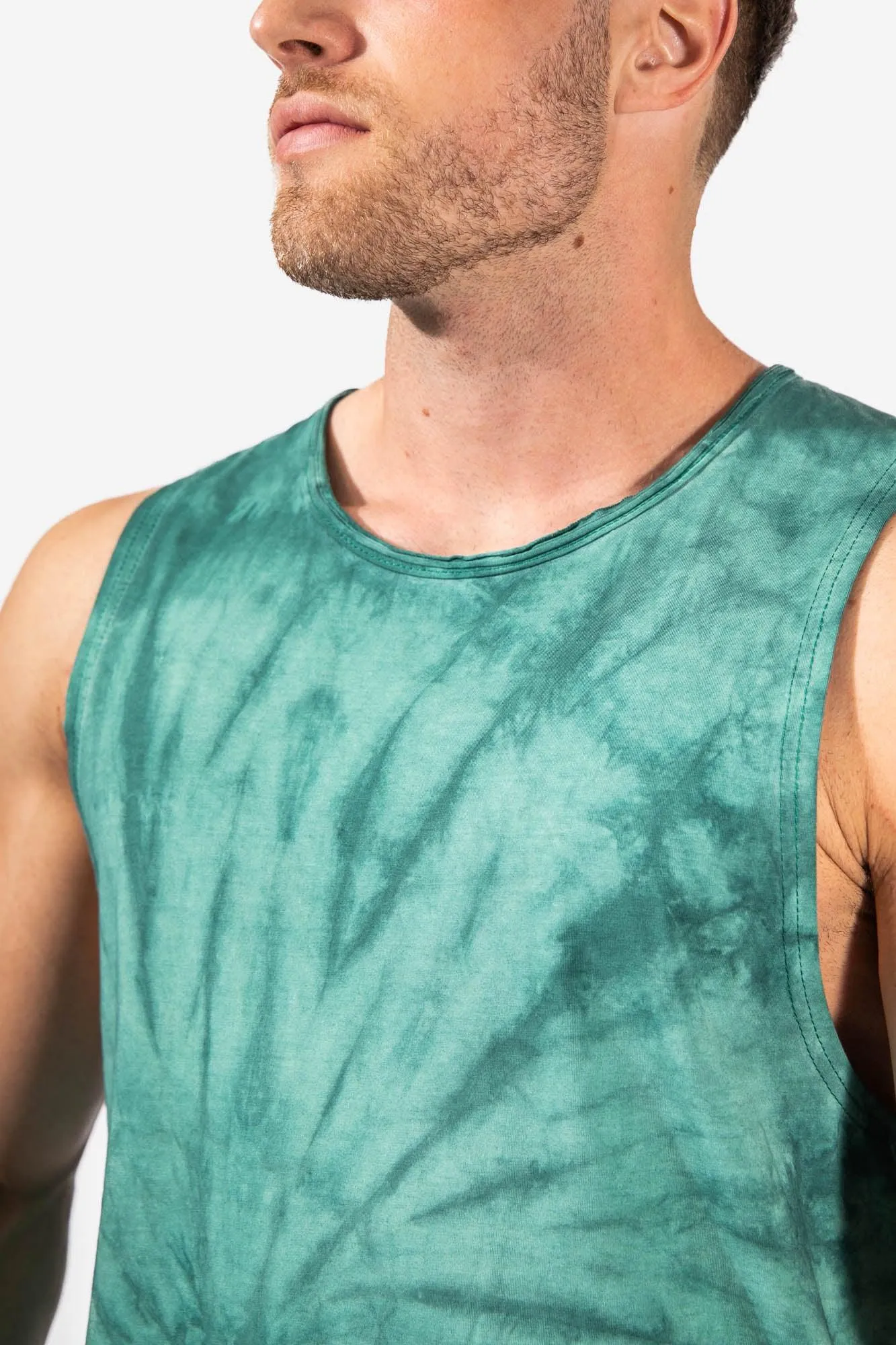 Luxe Flex Training Muscle Tee - Tie Dye Green