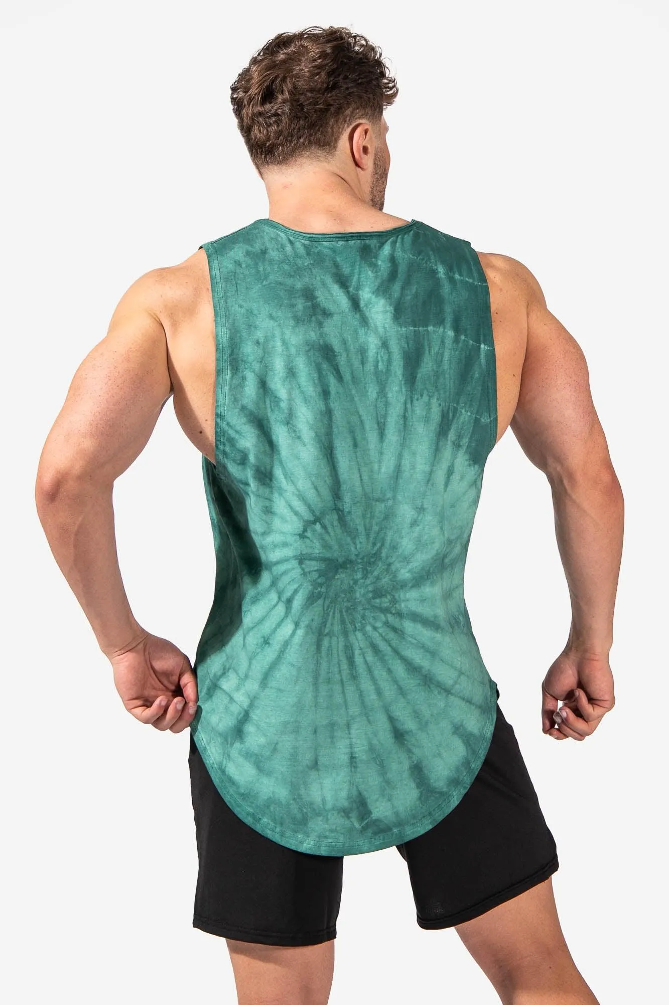 Luxe Flex Training Muscle Tee - Tie Dye Green