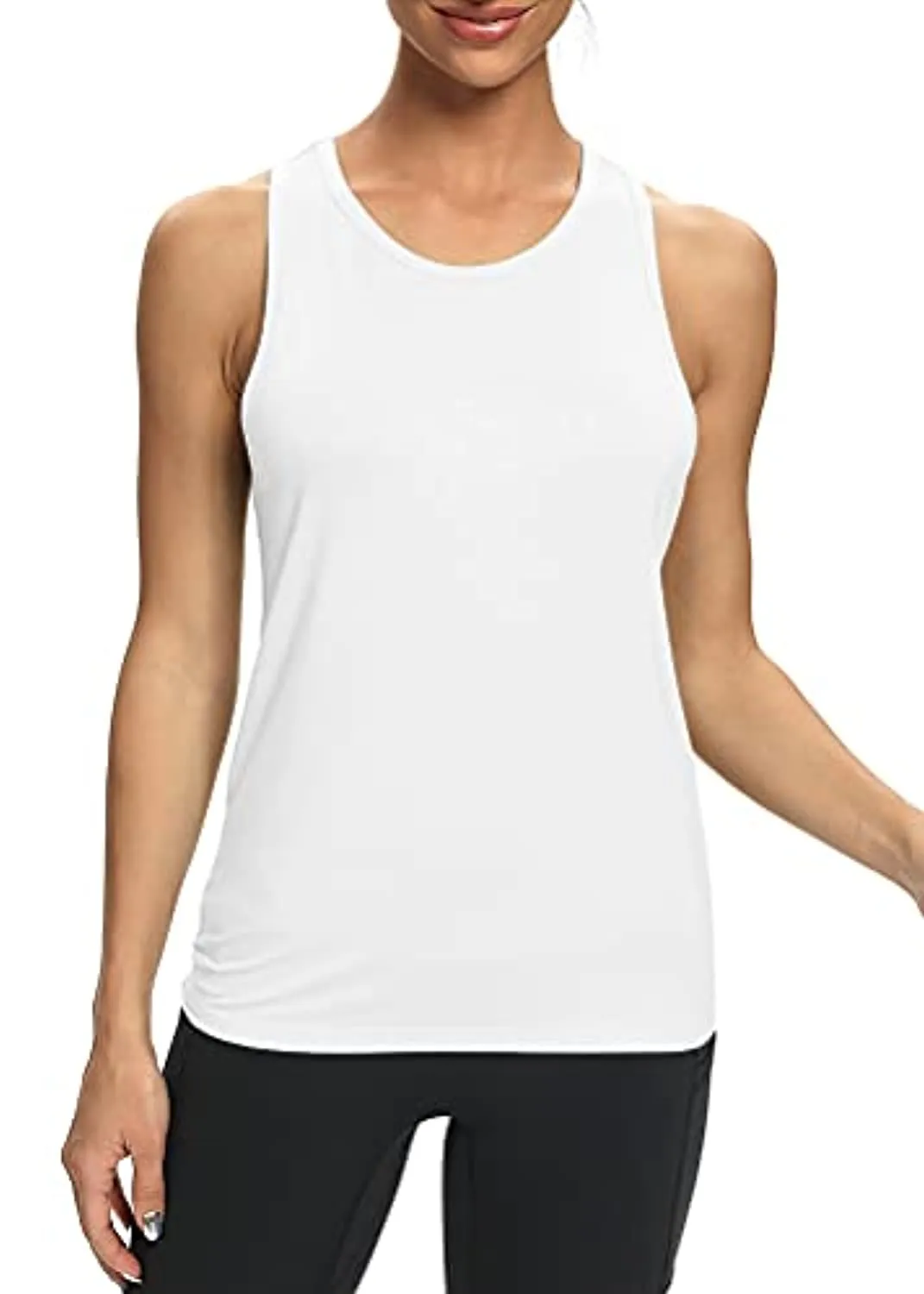 Mippo Womens Open Back Workout Yoga Shirts Sleeveless/Short Sleeve Tie Back Tops