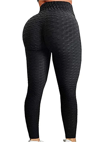 SEASUM Women's High Waist Yoga Pants Tummy Control Slimming Booty Leggings Workout Running Butt Lift Tights XS