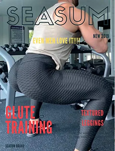 SEASUM Women's High Waist Yoga Pants Tummy Control Slimming Booty Leggings Workout Running Butt Lift Tights XS