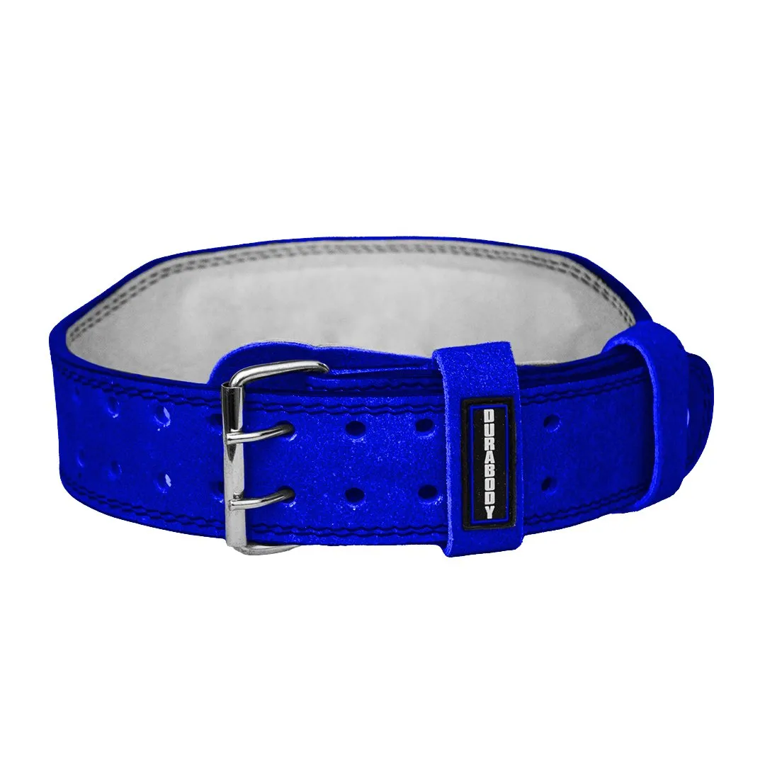 Titan Blue Suede Leather Weightlifting Belt