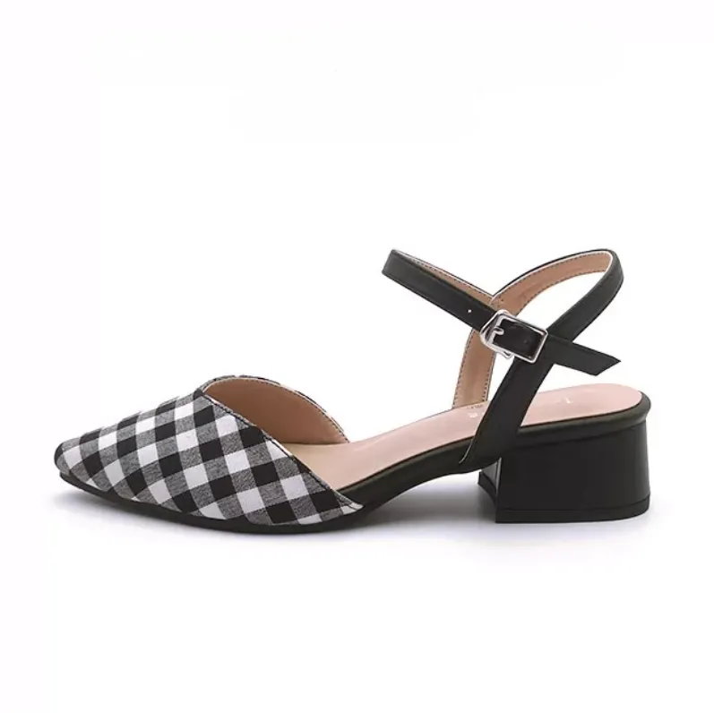 Women's Small Size Closed Block Heel Sandals MS522